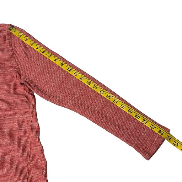 J. JILL Top Size L Cowl Neck Waffle Knit Rusched Side Ties Pullover - Picture 6 of 8